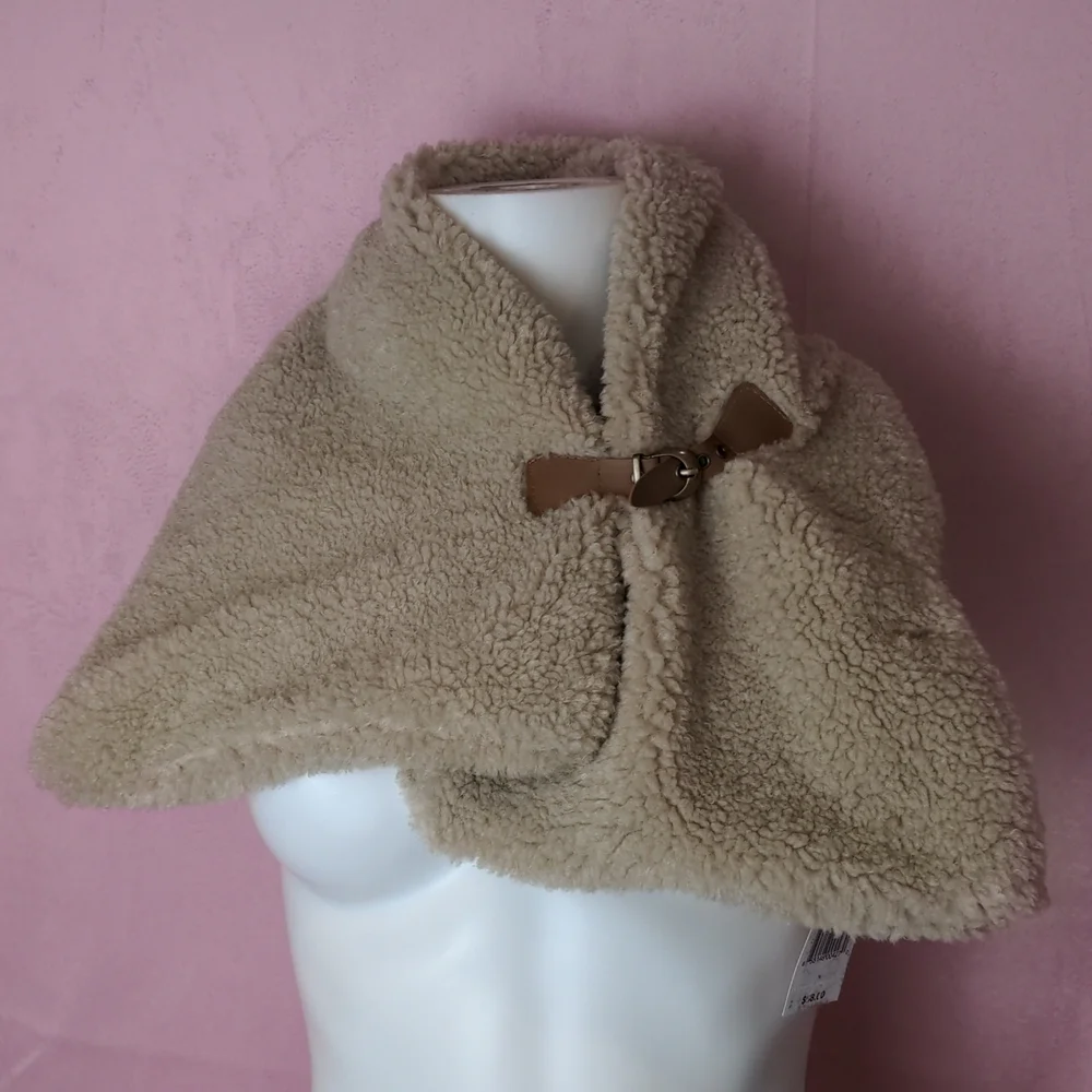 Madison 88 Faux Fur Neutral Cozy Scarf Wrap